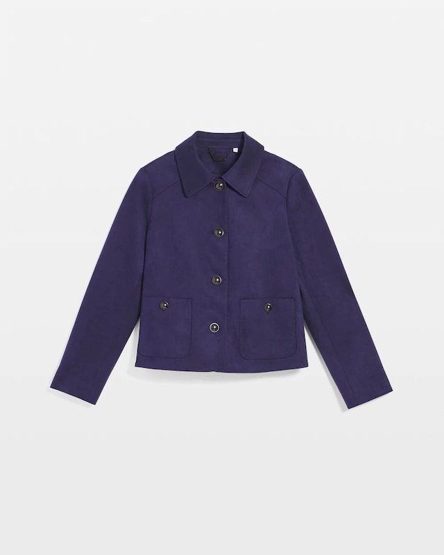 Suede Cropped Jacket - image 5